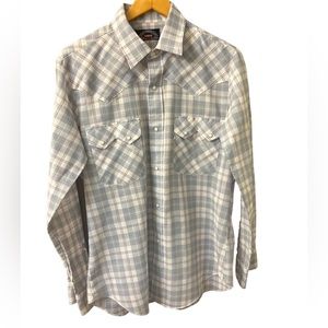 Vintage Levis pearl snap western shirt Size Medium Plaid Levi’s